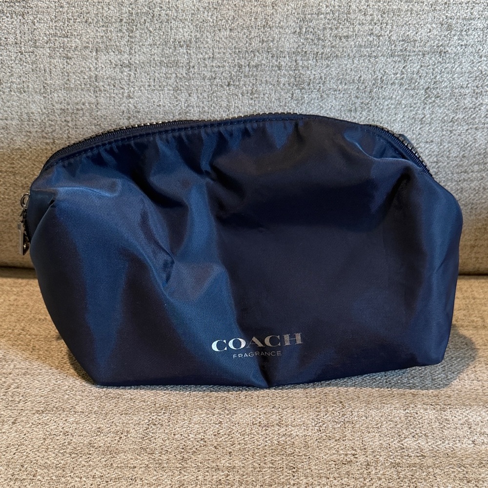 Coach Fragrance Toiletry/Cosmetic Pouch Blue used